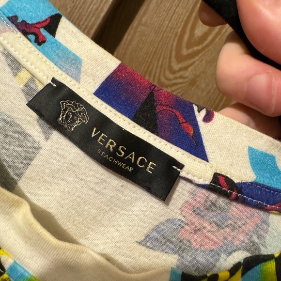 Versace Floral Spellout tshirt Multicolor - Picture 9 of 9